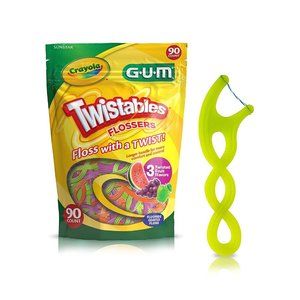 GUM Twistables Kids Flossers with Fluoride